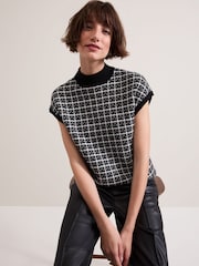 Phase Eight Black Tiffany Metallised Fibre Tank - Image 5 of 7