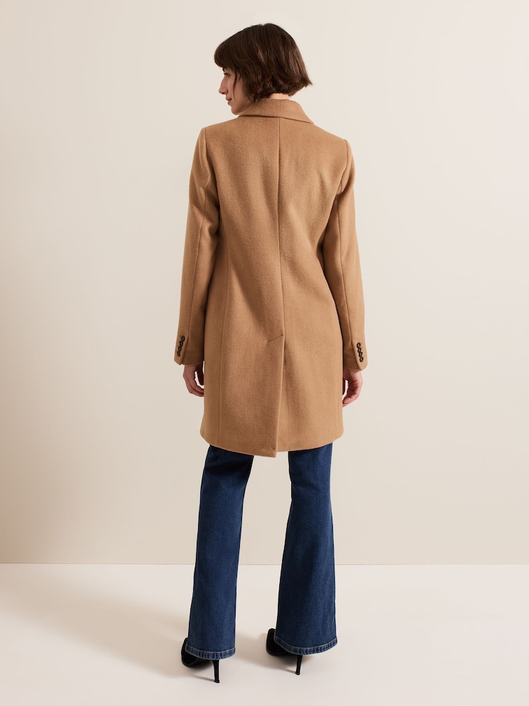 Phase Eight Brown Lydia Wool Coat - Image 2 of 7