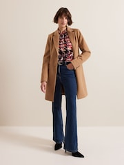 Phase Eight Brown Lydia Wool Coat - Image 3 of 7