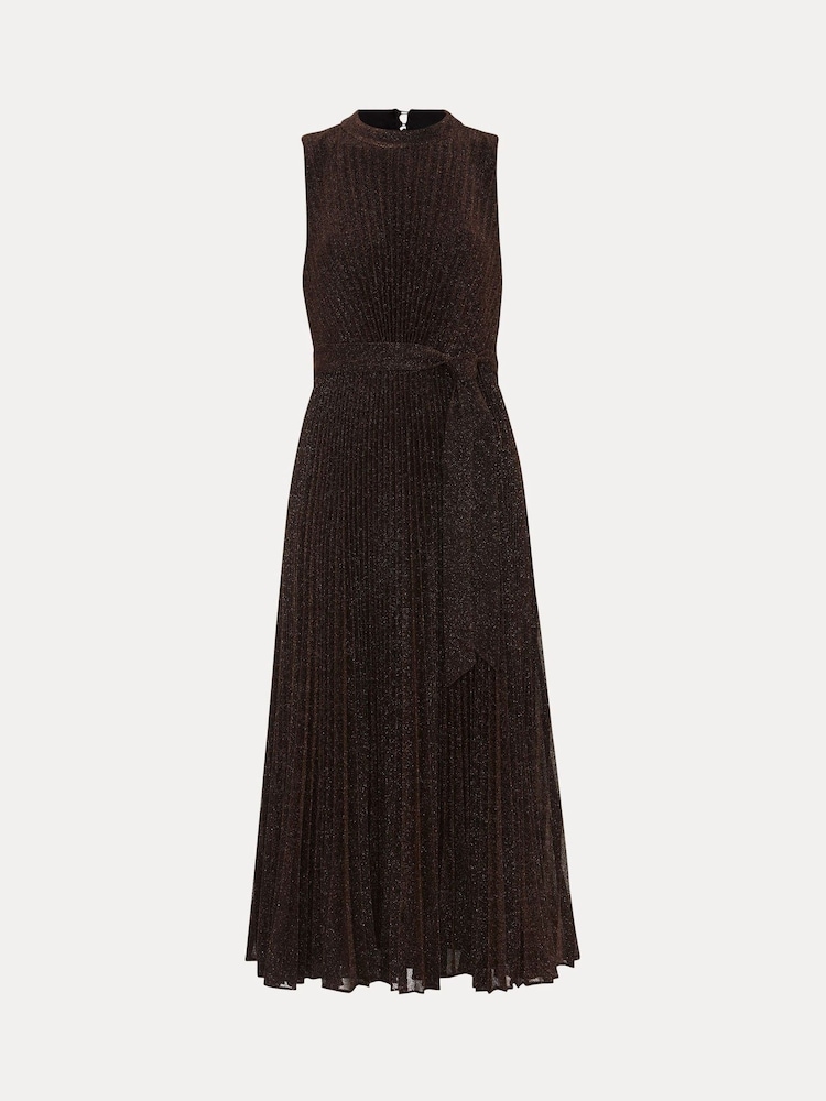Phase Eight Black Simara Sparkle Pleat Dress - Image 7 of 7