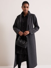 Phase Eight Black Tila Satin Embellished Shirt Dress - Image 6 of 7