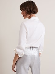 Phase Eight Cream Tiana Tuxedo Shirt - Image 2 of 7