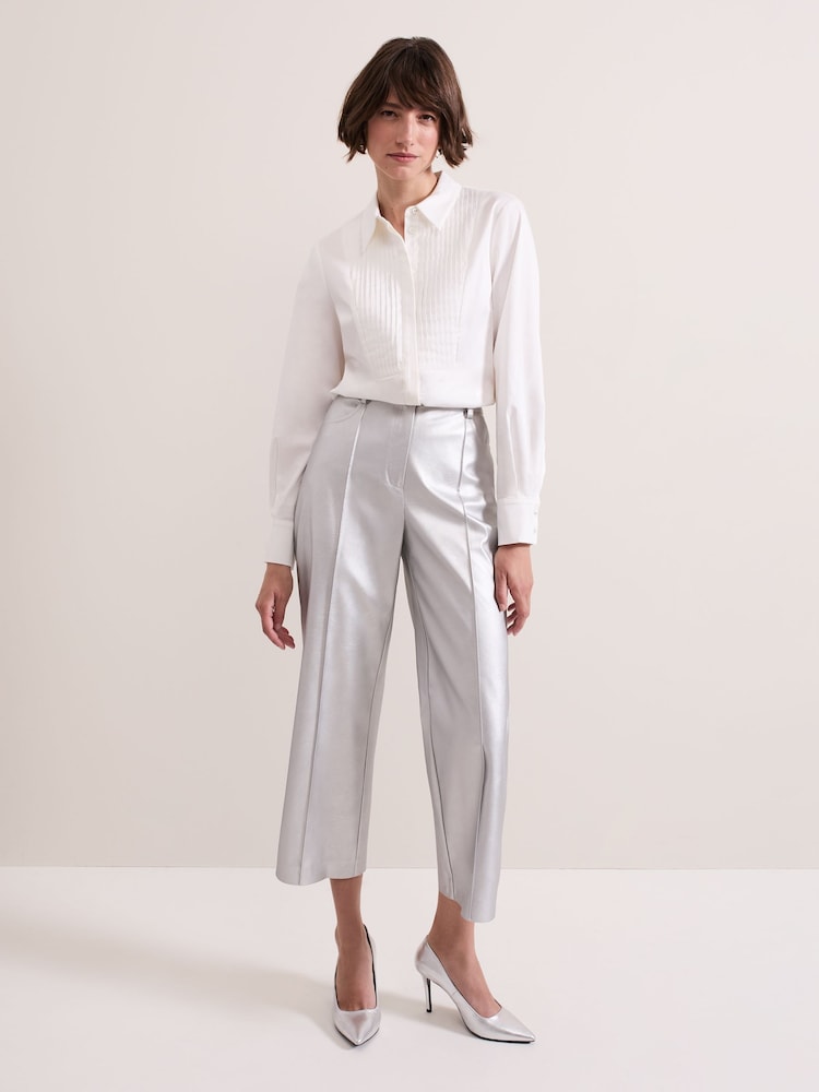 Phase Eight Cream Tiana Tuxedo Shirt - Image 3 of 7