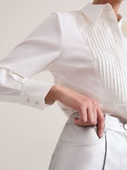 Phase Eight Cream Tiana Tuxedo Shirt - Image 6 of 7