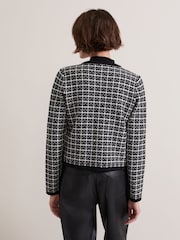 Phase Eight Black Tiffany Metallised Fibre Check Cardigan - Image 4 of 8