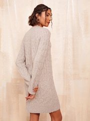 Friends Like These Camel Cable High Neck Mini Dresses - Image 4 of 4