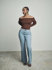 Bleach Hourglass Relaxed Bootcut 100% Cotton Jeans - Image 1 of 5