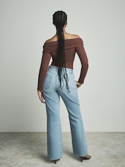 Bleach Hourglass Relaxed Bootcut 100% Cotton Jeans - Image 3 of 5