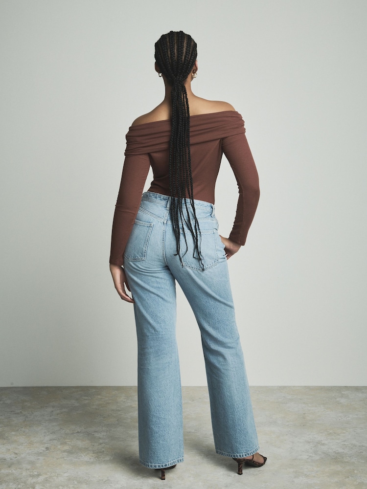 Bleach Hourglass Relaxed Bootcut 100% Cotton Jeans - Image 3 of 5