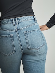 Dark Blue Hourglass Straight Leg 100% Cotton Jeans - Image 4 of 7