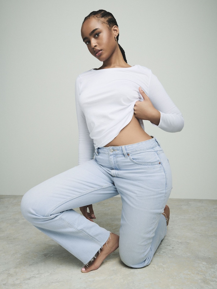 Bleach Hourglass Straight Leg 100% Cotton Jeans - Image 1 of 10