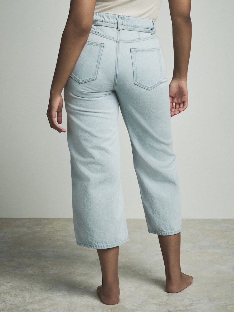 eau de javel - 100ceinturé Raccourci Aple en % coton sablier Jeans - Image 3 of 8