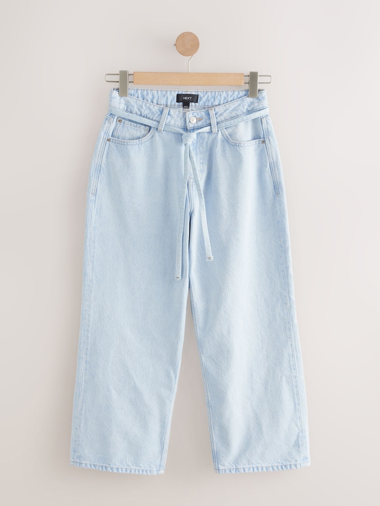 eau de javel - 100ceinturé Raccourci Aple en % coton sablier Jeans - Image 6 of 8