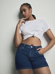 bleu foncé - Short Hourglass Denim 100% coton - Image 1 de 8