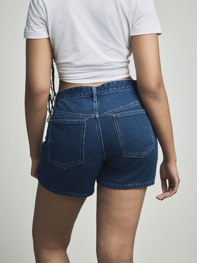 bleu foncé - Short Hourglass Denim 100% coton - Image 2 of 8