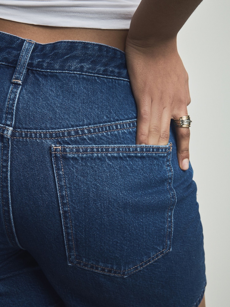 bleu foncé - Short Hourglass Denim 100% coton - Image 5 of 8