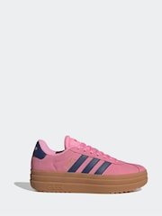 adidas Aqua/Pink VL Court Bold Trainers - Image 1 of 9