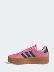 adidas Aqua/Pink VL Court Bold Trainers - Image 2 of 9