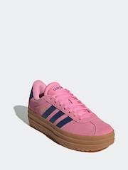 adidas Aqua/Pink VL Court Bold Trainers - Image 3 of 9