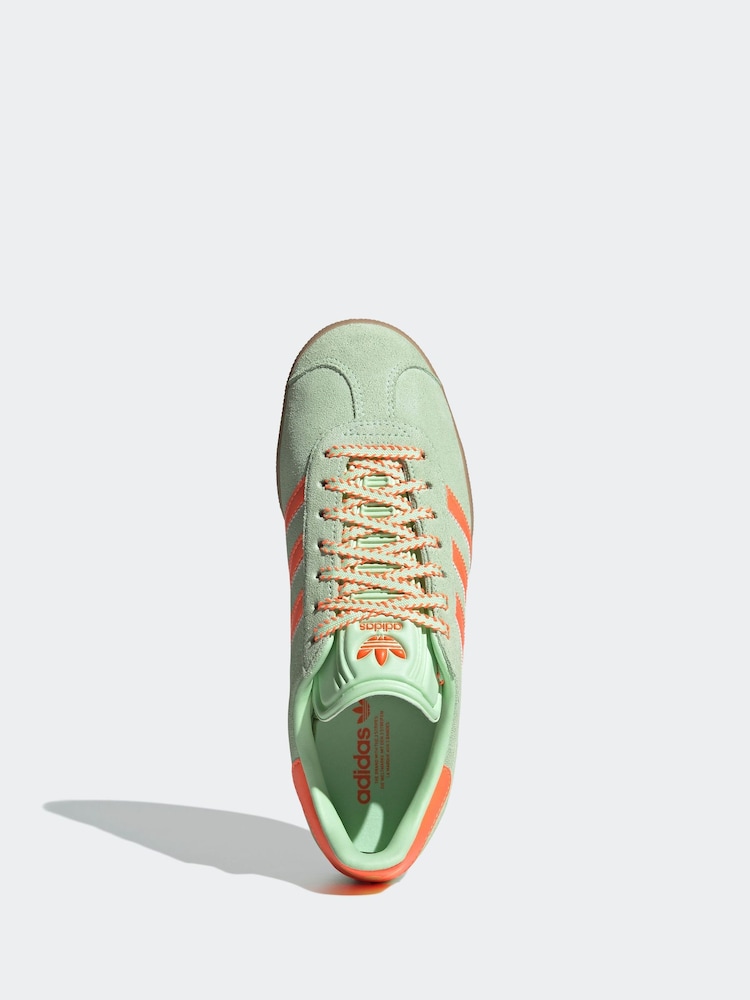 adidas Originals Green Ground Gazelle Trainers - Image 6 of 9