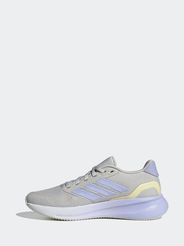adidas Grey Runfalcon 5 Trainers - Image 2 of 9