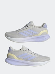 adidas Grey Runfalcon 5 Trainers - Image 5 of 9