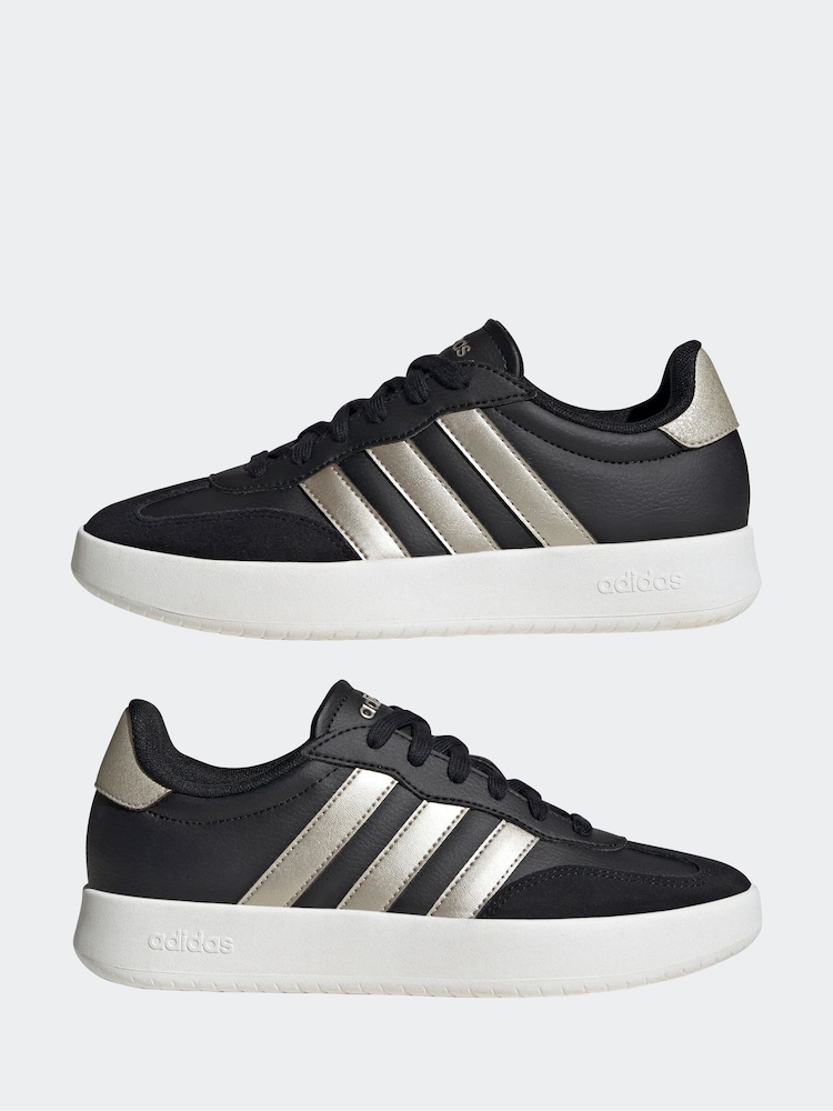 adidas Black/Silver Barreda Trainers - Image 8 of 10