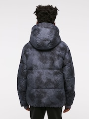 Abercrombie & Fitch Grey Wide Panel Quilted Puffer Coat - Image 2 of 5