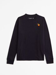 Abercrombie & Fitch Halloween Long Sleeve Crew Neck Black Jumper - Image 1 of 2