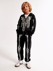 Abercrombie & Fitch Grey Halloween Skeleton Zip Hoodie - Image 2 of 7