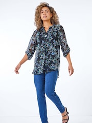 Roman Blue Petite Stretch Denim Jeggings - Image 1 of 5