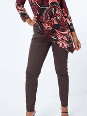 Roman Brown Petite Stretch Denim Jeans - Image 4 of 5