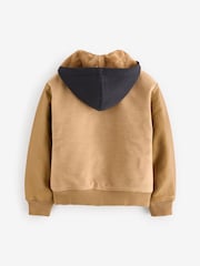 Abercrombie & Fitch Natural  Hooded Bomber Jacket - Image 2 of 3