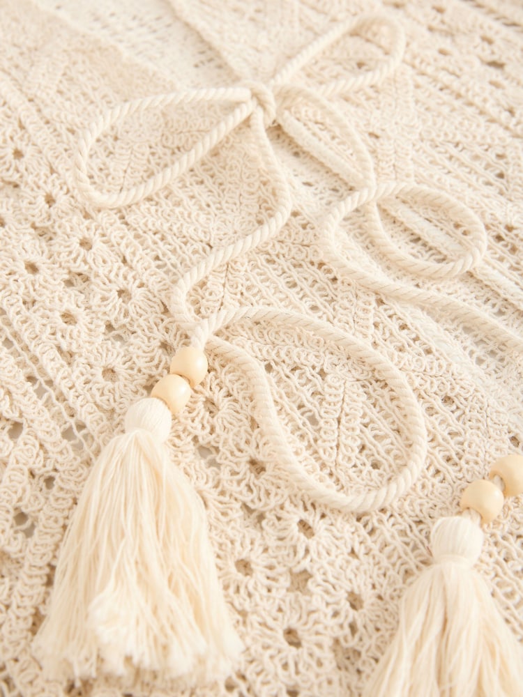 Laura Ashley Ecru Crochet Beach Dress - Image 8 of 8