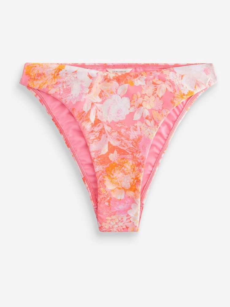 Laura Ashley Coral Pink Mathilde High Leg Bikini Bottoms - Image 5 of 7