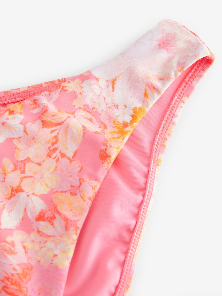 Laura Ashley Coral Pink Mathilde High Leg Bikini Bottoms - Image 6 of 7