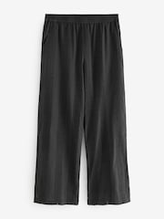 Laura Ashley Black 100% Cotton Broderie Beach Trousers - Image 7 of 8