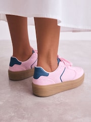 rožnata - Forever Comfort® Chunky Platform Lace Up Trainers - Slika 3 iz 9