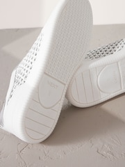 Белый - Кожаные кроссовки узкого кроя с круглым носком и шнуровкой Forever Comfort® - Image 5 of 5