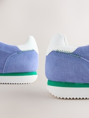 Blue Forever Comfort® Leather Round Toe Retro Chunky Lace Up Trainers - Image 4 of 5