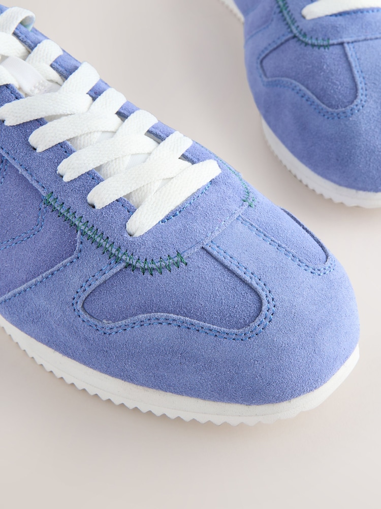 Blue Forever Comfort® Leather Round Toe Retro Chunky Lace Up Trainers - Image 5 of 5