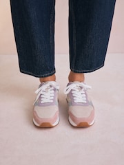 Multi Pastel Forever Comfort® Leather Panel Detail Chunky Lace-Up Joggers - Image 2 of 10