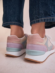 Multi Pastel Forever Comfort® Leather Panel Detail Chunky Lace-Up Joggers - Image 3 of 10