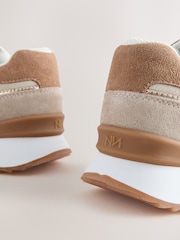 Neutral Forever Comfort® Leather Panel Detail Chunky Lace-Up Joggers - Image 9 of 9