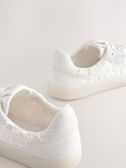 Neutral Broderie Forever Comfort® Slim Lace Up Trainers - Image 5 of 5