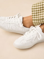 Neutral Broderie Forever Comfort® Lace-Up Trainers - Image 8 of 8