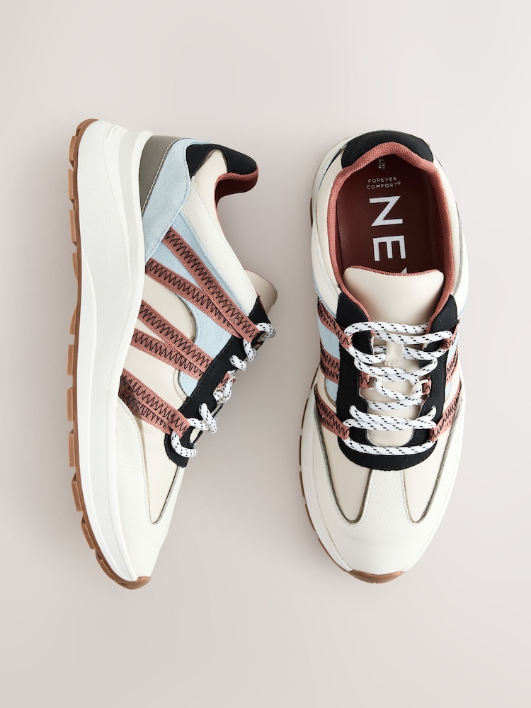 Neutral - Forever Comfort® Leather Band Panel Detail Chunky Trainers - Image 11 of 11