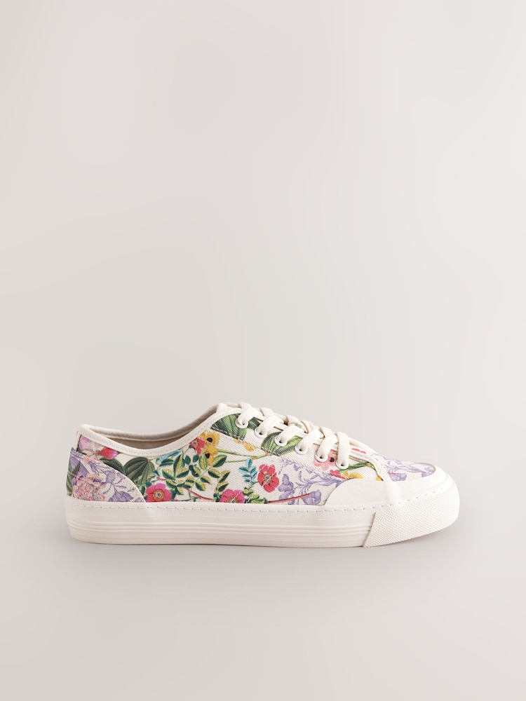 Kew Collection Floral Forever Comfort® Round Toe Chunky Baseball Trainers - Image 6 of 8