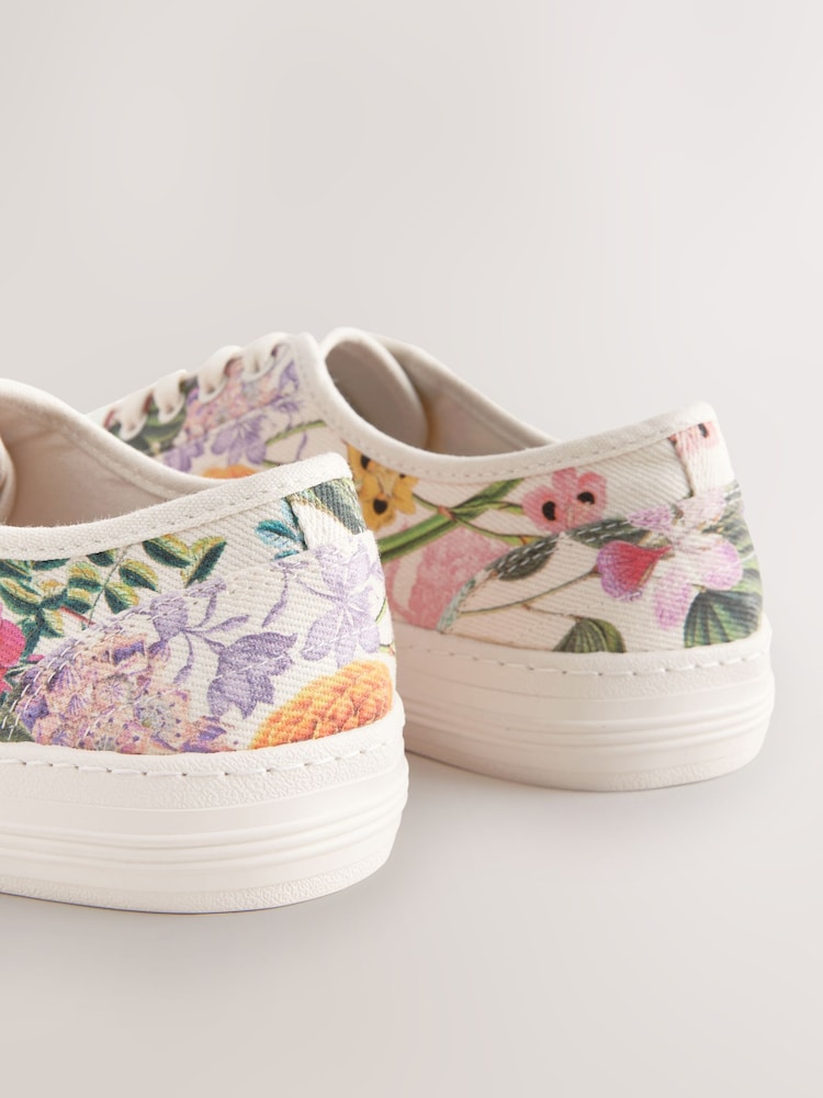 Kew Collection Floral Forever Comfort® Round Toe Chunky Baseball Trainers - Image 7 of 8