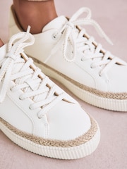 Blanco - Forever Comfort® Chunky Lace-Up Espadrilles Trainers - Imagen 5 de 12